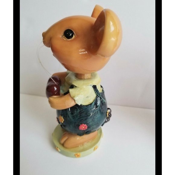 Bobblehead Mouse Figurine Boy And Girl Resin 5.6" Tall - Picture 9 of 10